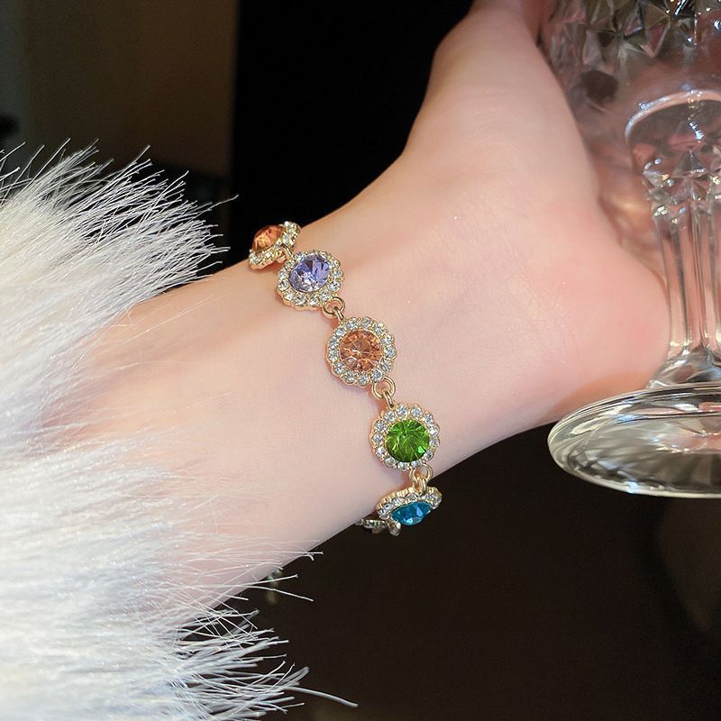 Rainbow Crystal Bracelet detail image 2