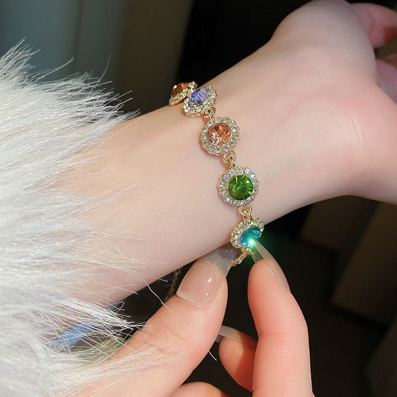Rainbow Crystal Bracelet detail image 5