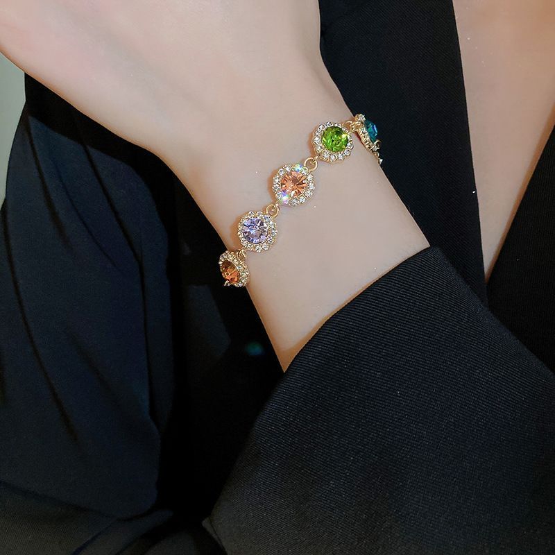 Rainbow Crystal Bracelet detail image 8