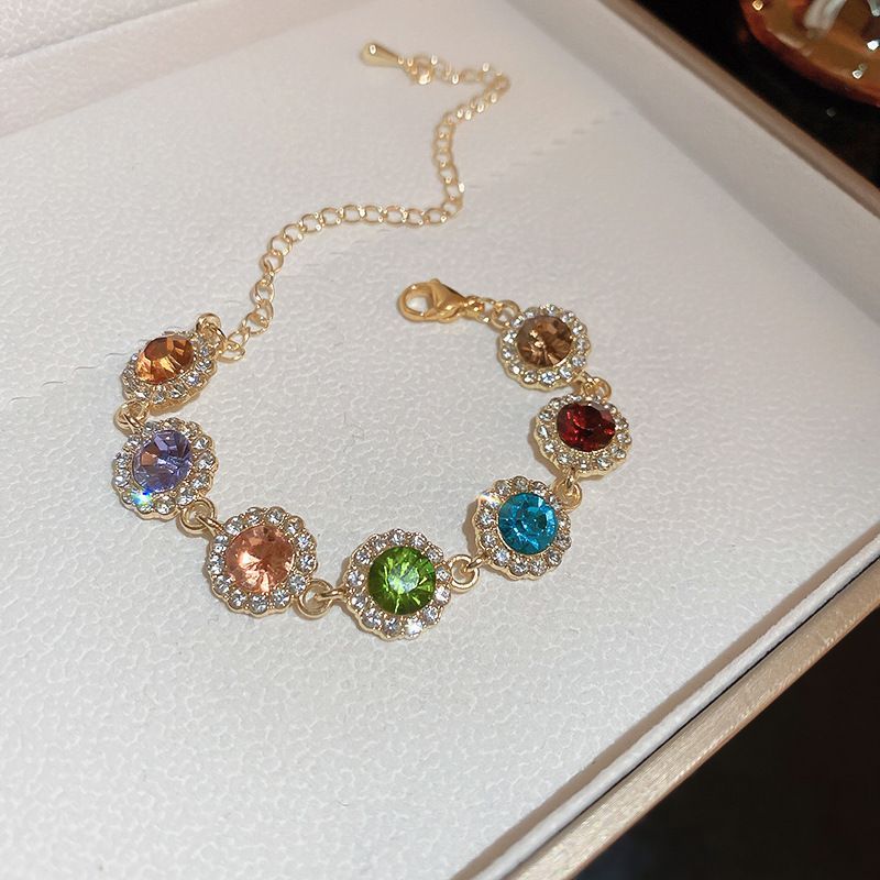 Rainbow Crystal Bracelet detail image 6