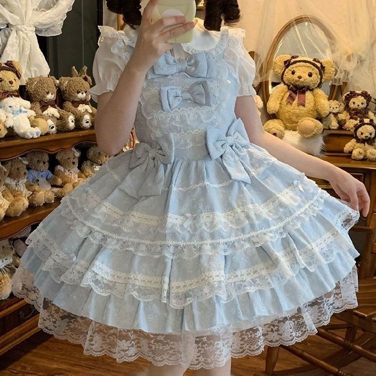 【天使之翼】YoYo酱原创设计Lolita洋装doll感上衣吊带连衣裙夏季