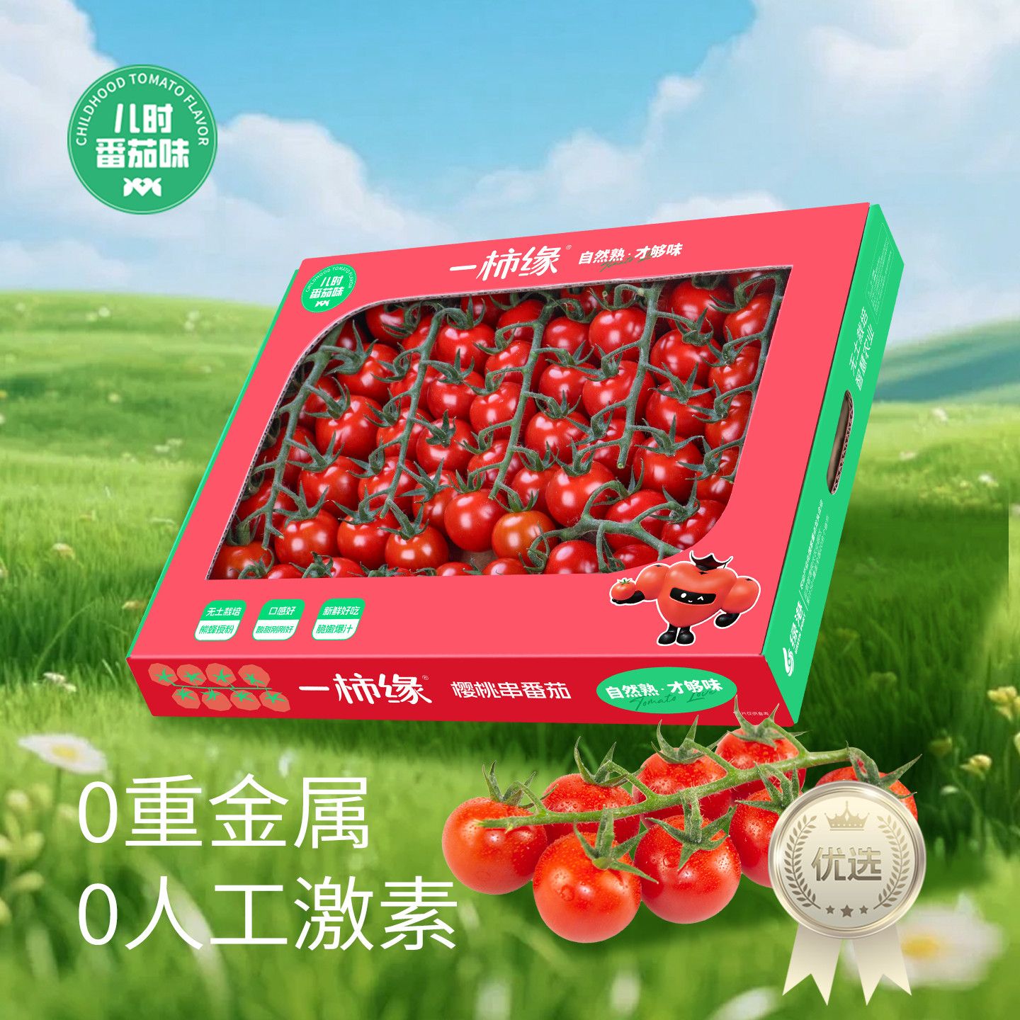 一柿缘串收樱桃小番茄西红柿孕妇生吃柿子 产地直发790g礼盒顺丰 图片 1