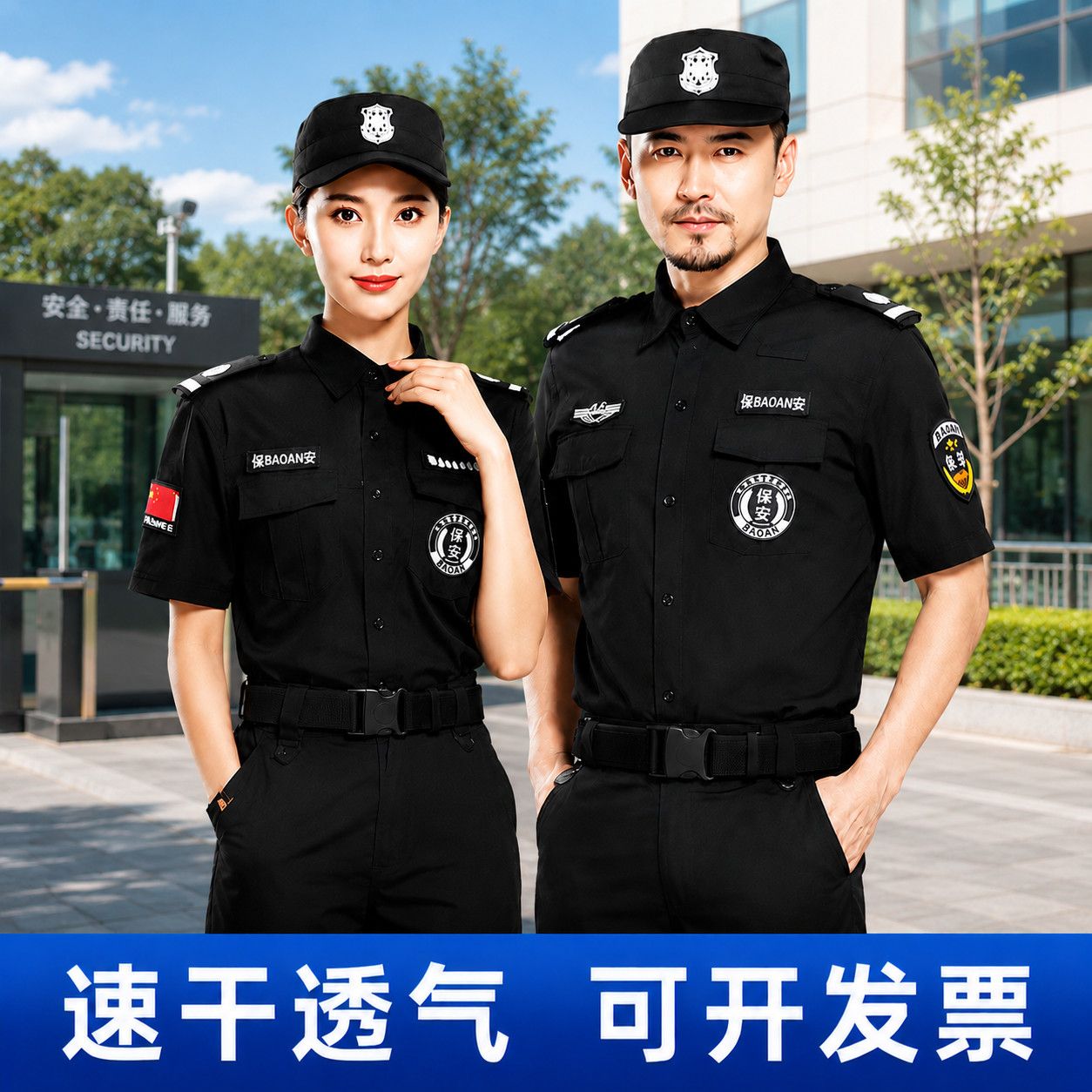 2026新款速干保安服工作服夏季短袖薄款保安制服套装夏装物业制服