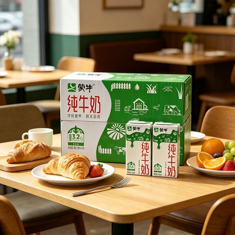 8月产 蒙牛纯牛奶200ml*20盒整箱新疆发货早餐搭档牛奶