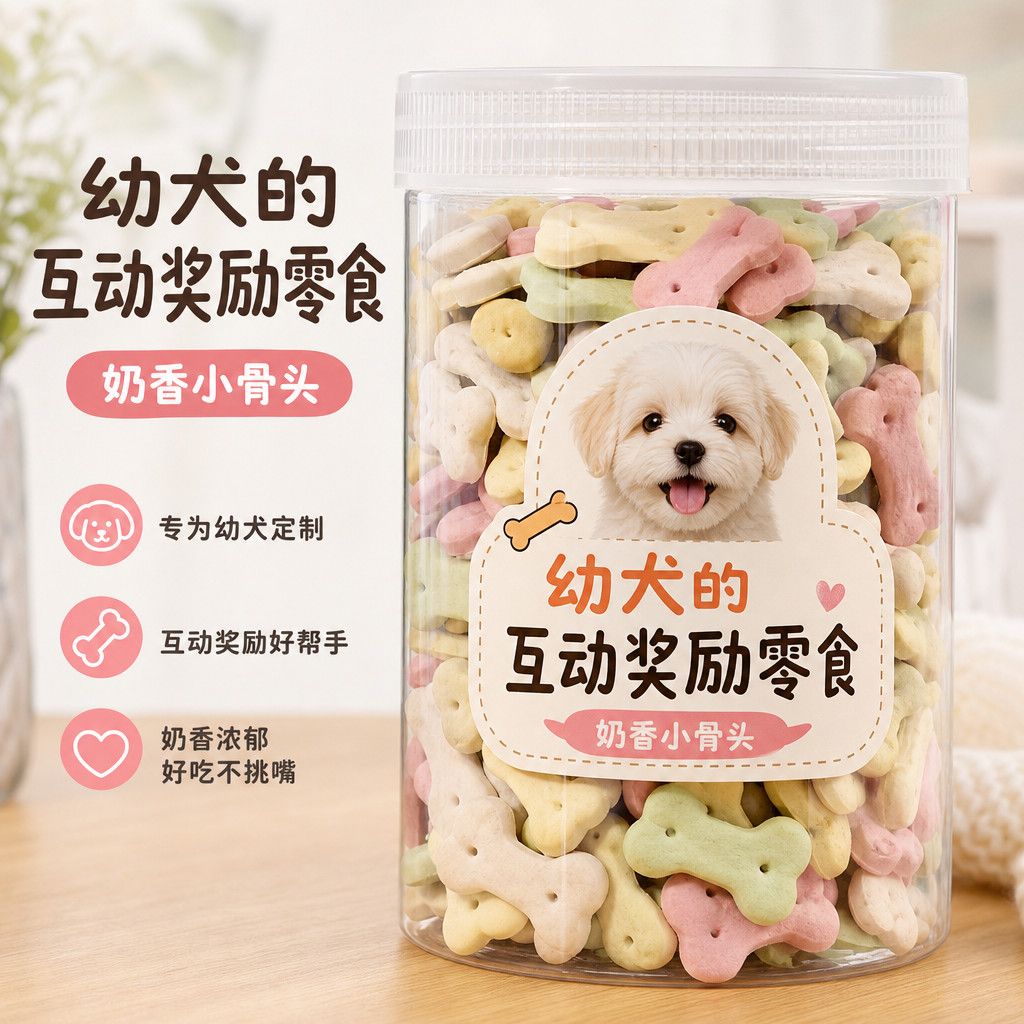 狗狗零食奶香小骨头小奶狗磨牙棒柯基泰迪比熊营养小型犬训练奖励