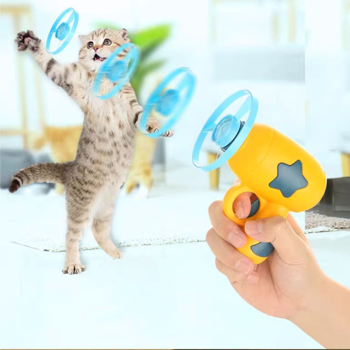网红宠物飞碟发射枪狗狗猫咪玩具户外互动自嗨解闷飞盘儿童玩具枪