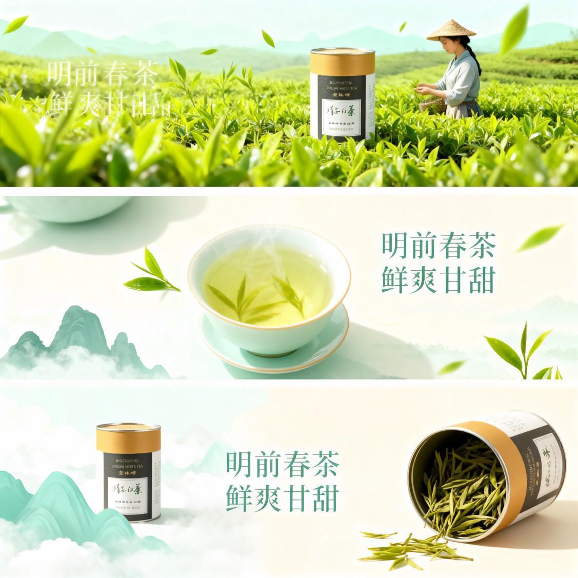 宝珠峰靖安白茶2026明前江西茶叶安吉鲜爽甘甜50g罐装口粮冷泡茶