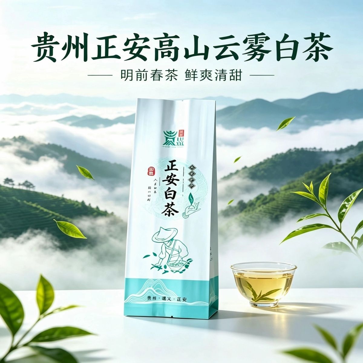 2026新茶绿茶白茶贵州正安白茶安吉白茶高山嫩芽120g袋装正安特产