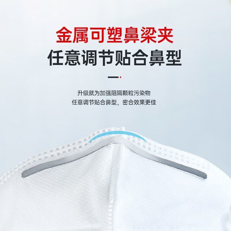 3M口罩KN95口罩9502+口罩防工业粉尘防护口罩头戴式 图片 3