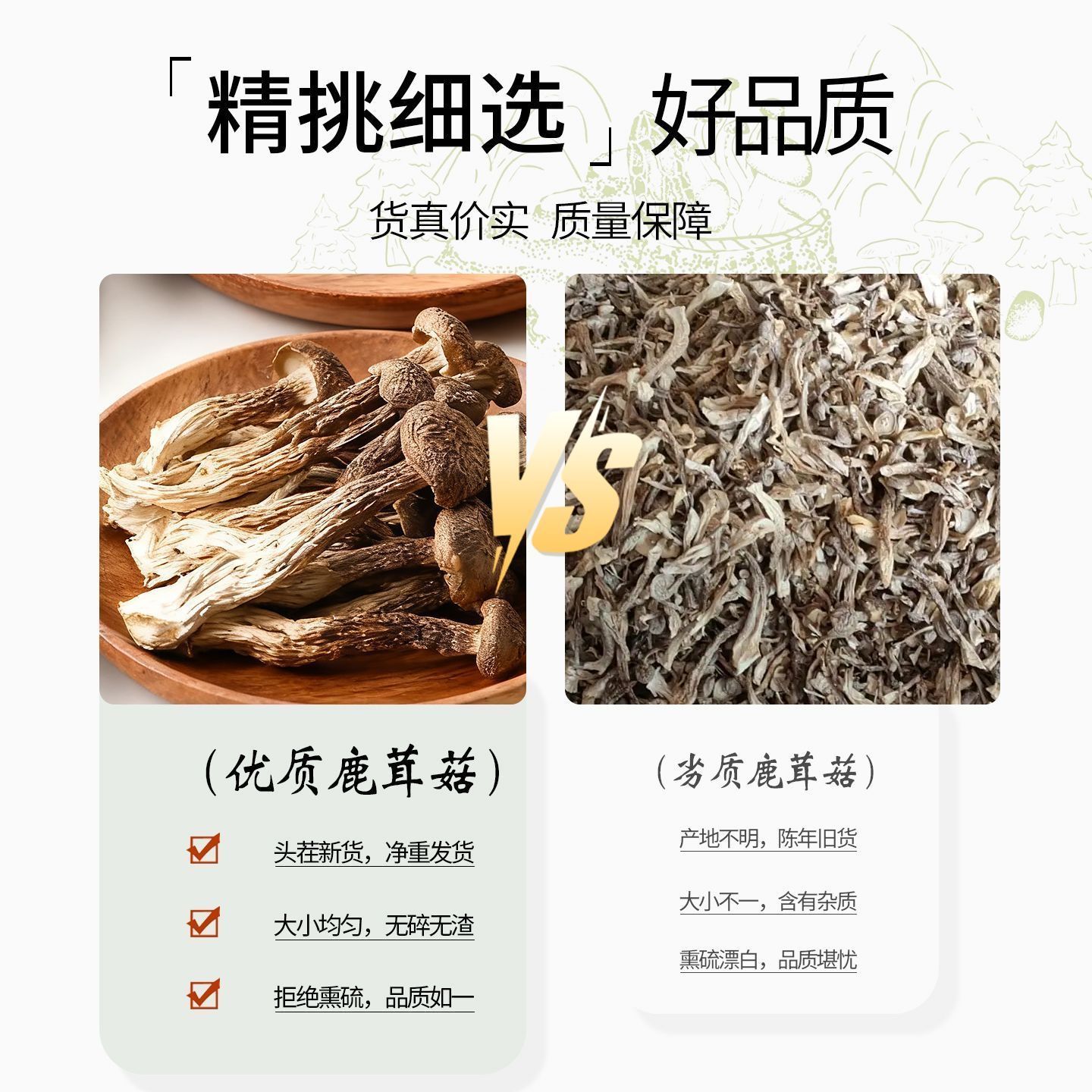 极鲜姑净重鹿茸菇250g干货整根鹿茸菌菇火锅食材鹿耳菇批发虫草炖 图片 8