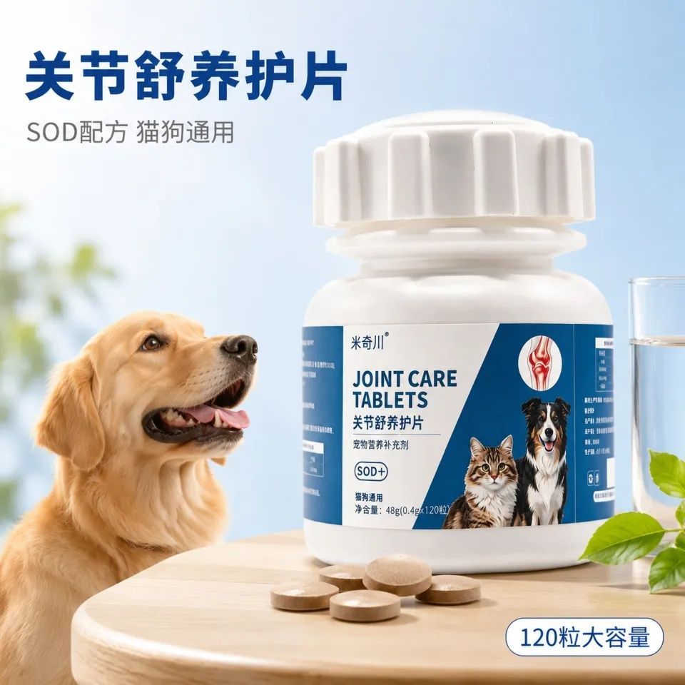 米奇川宠物关节营养片犬猫通用 成幼犬猫咪日常养护营养补充片剂