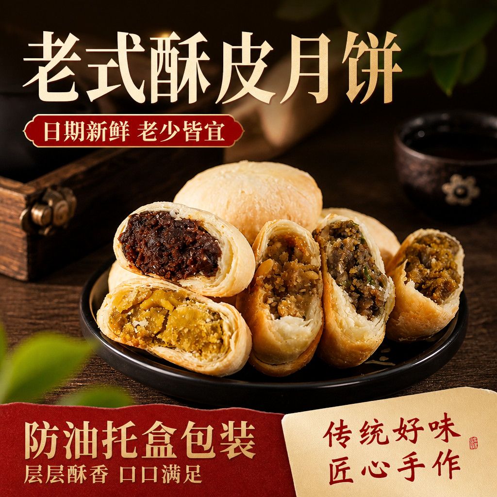 专营店酥皮月饼12个 9.9元 - 线报酷