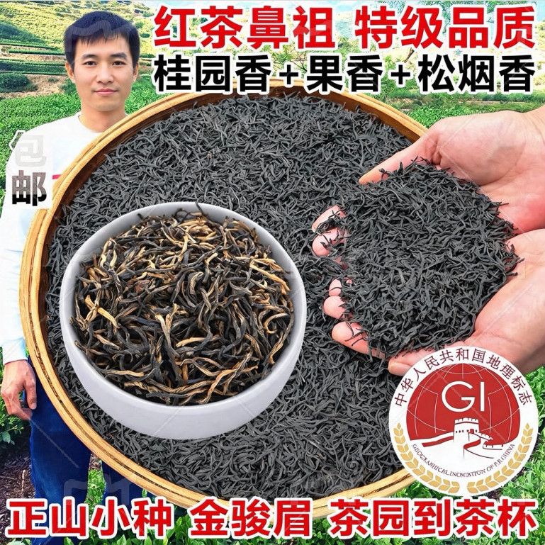 超细正山小种红茶一等品养胃正宗高档金骏眉茶叶明前春茶浓香型茶
