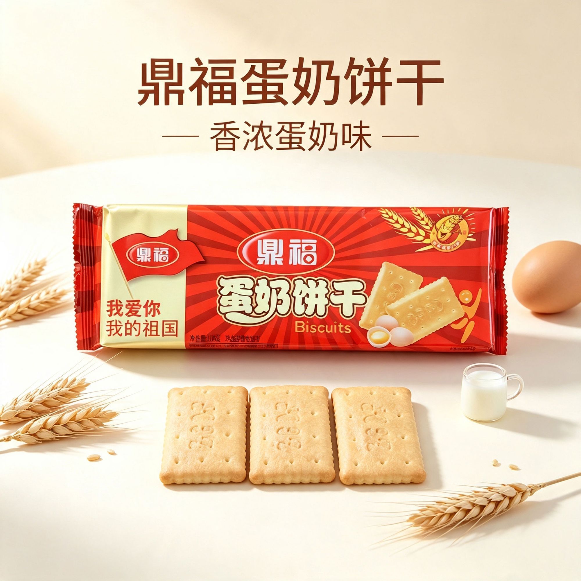 鼎福蛋奶饼干170g*5包 7.9元 - 线报酷