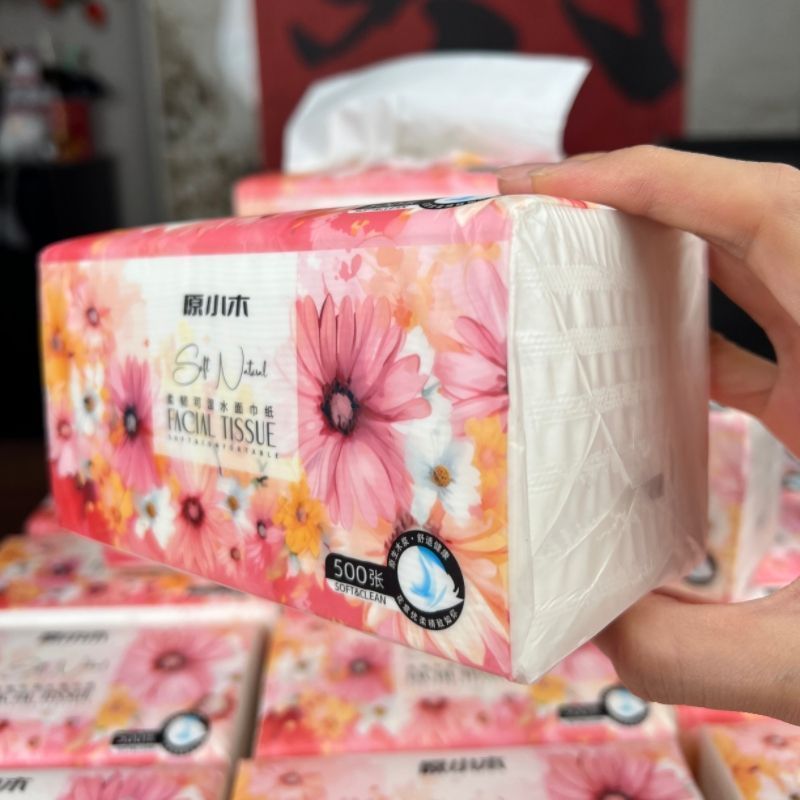 500张大号家用纸巾批发整箱卫生纸可湿水5层加厚餐巾纸 图 5