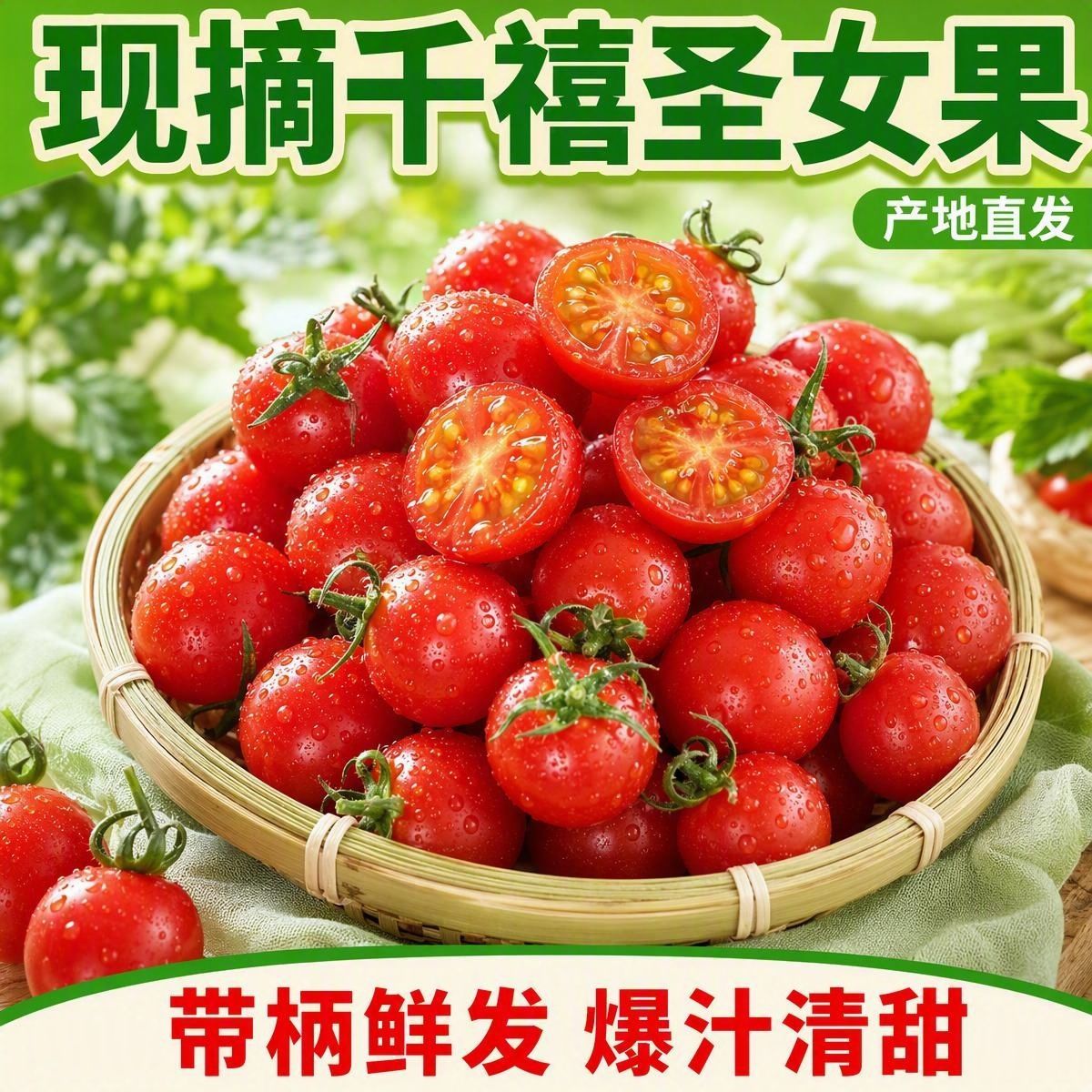 【顺丰】新鲜现摘正宗千禧圣女果小番茄西红柿孕妇水果番茄蔬菜 图片 3