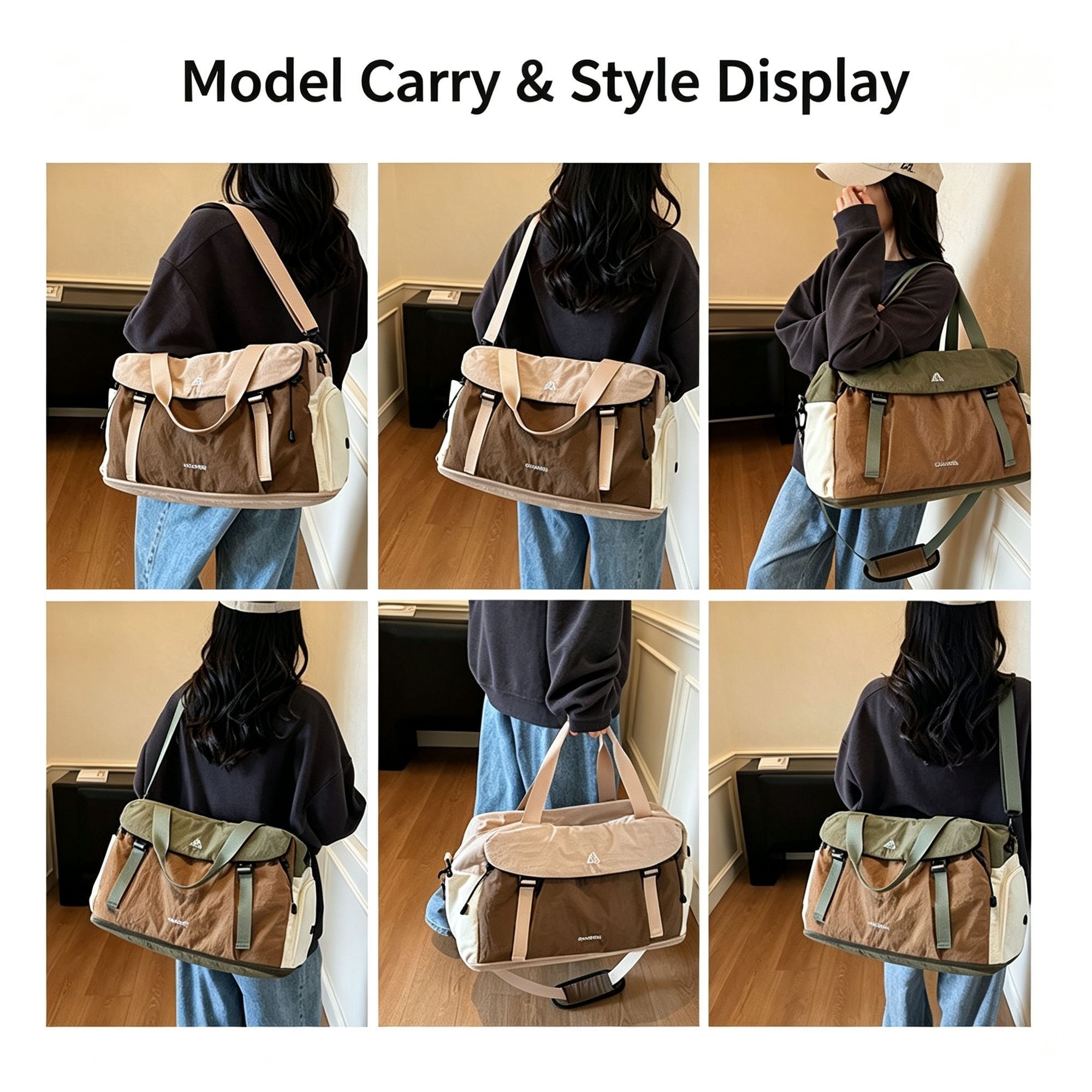Large Capacity Dry Wet Separation Gym Bag
