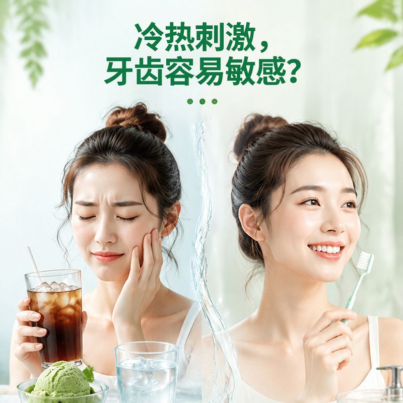 【2支装】冷酸灵牙膏清火抗敏金银花缓解减轻牙龈问题实惠开学季
