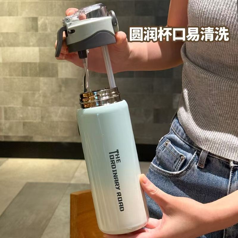 【丽贝德】不锈钢喷雾保温杯高颜值双饮保温保冷学生户外运动 图 6