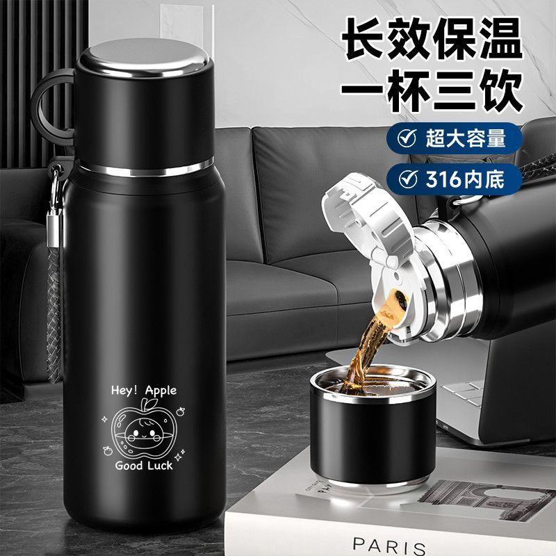 不锈钢保温杯大容量新款男女学生高颜值运动便携一杯三用泡茶水杯 图 5