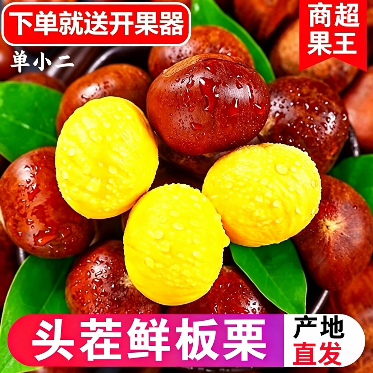 【地标授权】正宗丹东板栗当季新货新鲜板栗新栗子净重2.8/4.8斤