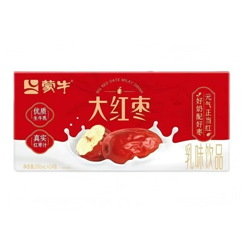 【8月产】蒙牛红枣味牛奶饮品200ml*24盒 真实红枣汁 酸甜口感 图 4