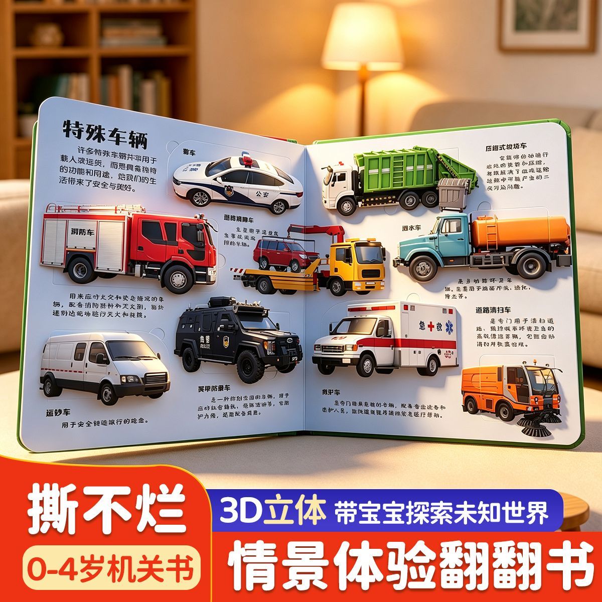 藏起来的汽车小秘密揭秘各种各样的交通工具3-6岁男孩最爱看绘本