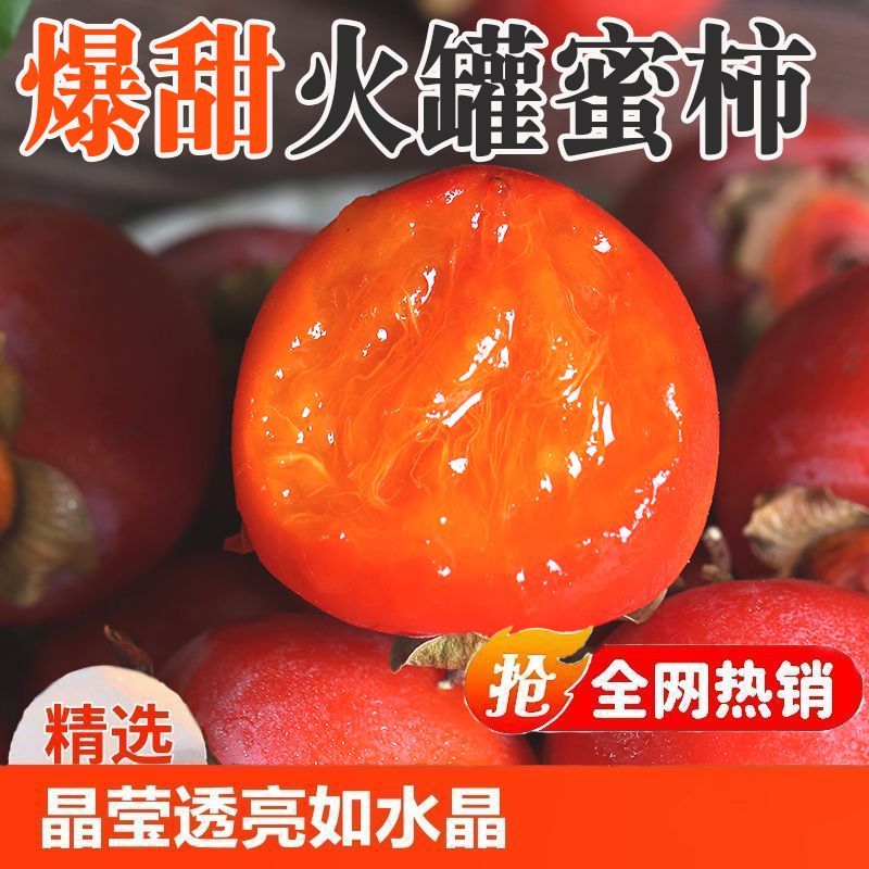 【15枚】火罐蜜柿老树火晶小柿子当季新鲜水果软柿子流心珍珠蜜柿