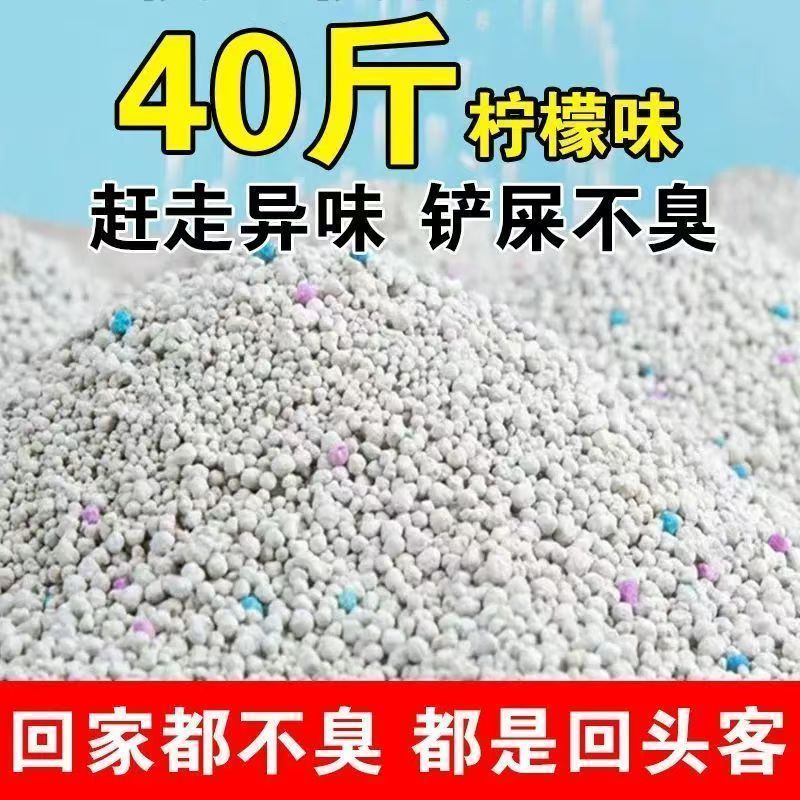 小颗粒猫砂大袋清香型低尘除臭秒团小米砂膨润土超细特细20斤40斤