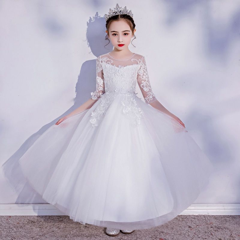 Girls princess dress birthday children's high-end dress little girl flower girl wedding host piano performance costume