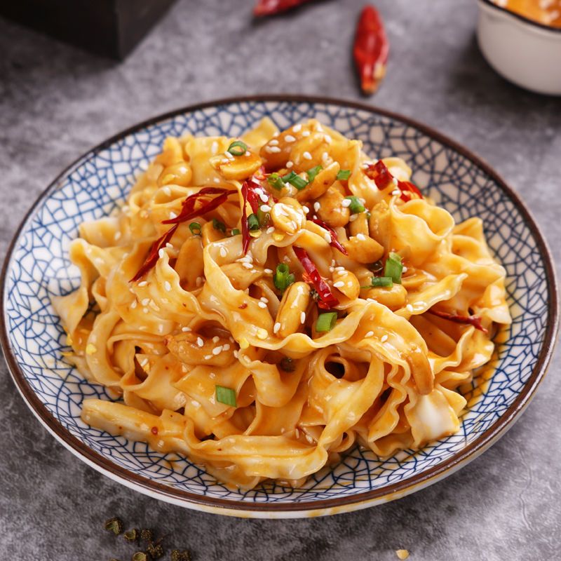 阿宽椒麻葱油拌面130g*2袋麻酱热干刀削宽面条方便面泡面速食面皮