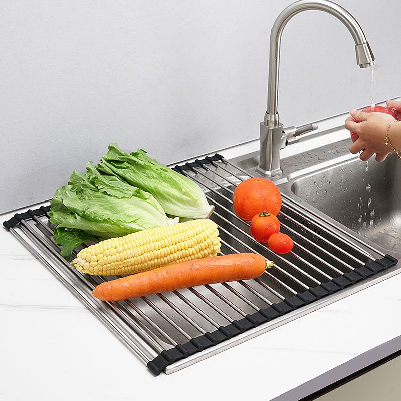 可折叠沥水架水槽上方收纳架碗碟架厨房洗碗池放碗架沥水篮置物架