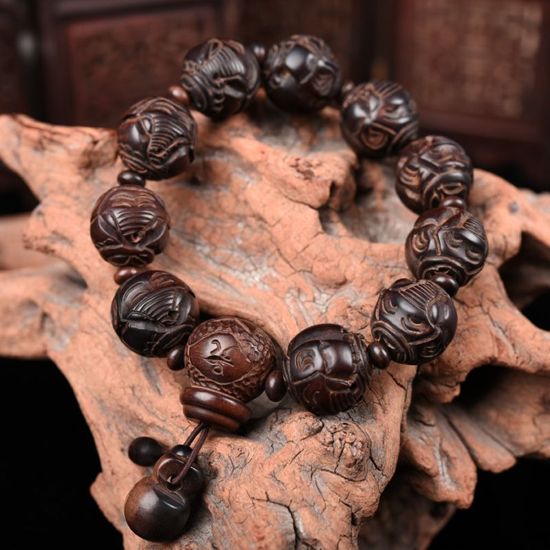 天然雷击桃木吉祥如意手串辟邪招财转运貔貅手链男士佛珠手串平安
