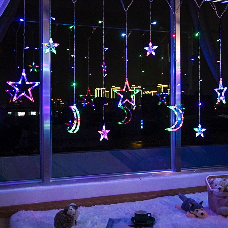 Led network red star light bedroom room decoration girl heart dormitory bedroom small color light decoration
