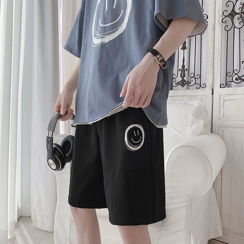 Summer sports suit men's Korean version of trendy boys' clothes one set with casual short sleeved shorts handsome two-piece set