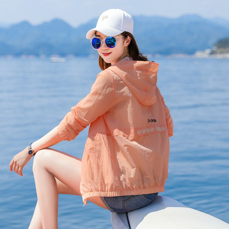 Little Daisy Sun Protection Clothing for Women UV Protection Long Sleeve  Summer New Breathable Hooded Thin Jacket Sun Protection Clothing for Women