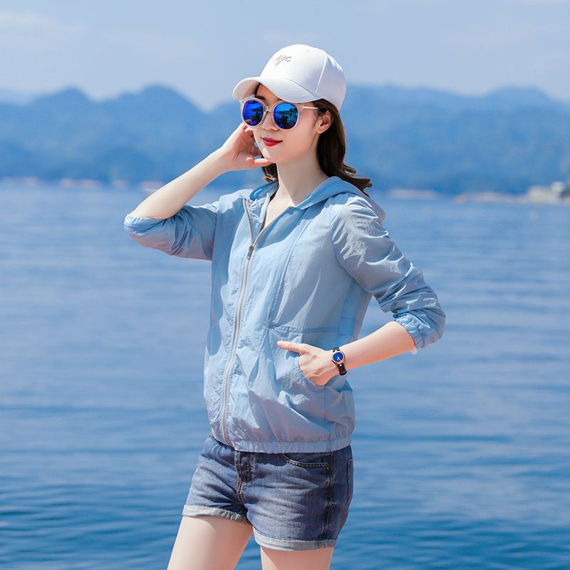 Little Daisy Sun Protection Clothing for Women UV Protection Long Sleeve  Summer New Breathable Hooded Thin Jacket Sun Protection Clothing for Women