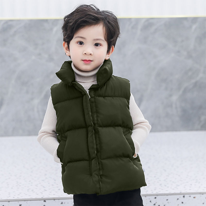 Children's down and down cotton vest for boys and girls in autumn and winter