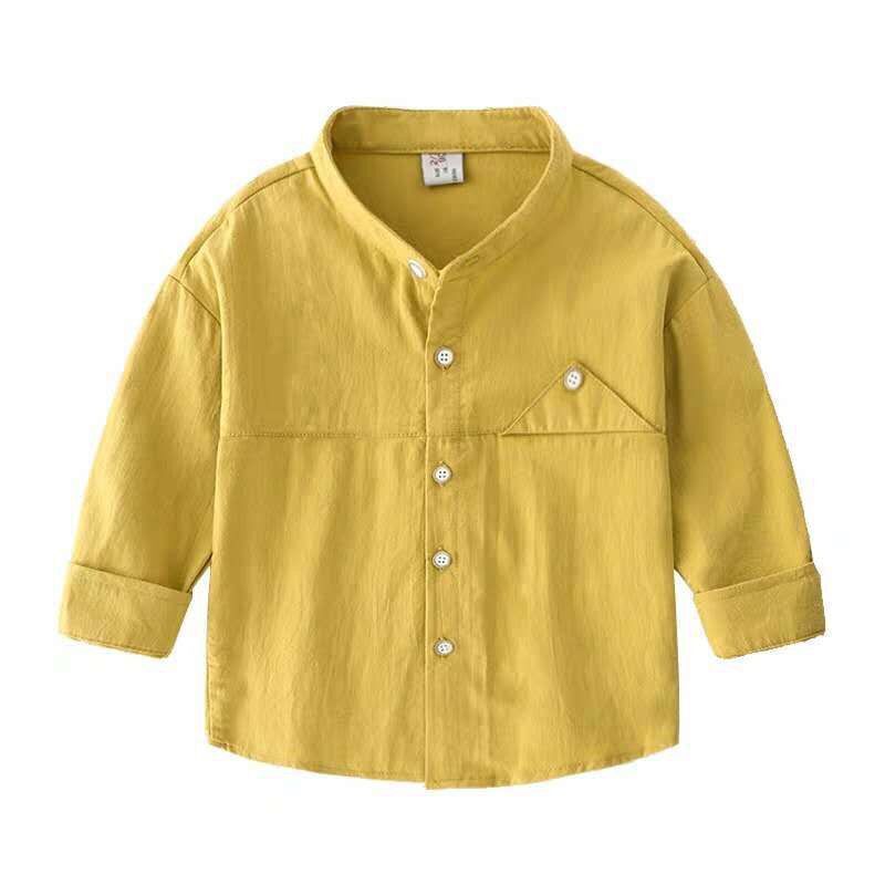 儿童衬衣男童衬衫长袖纯棉春夏装新款童装男宝宝上衣衬衫洋气外套