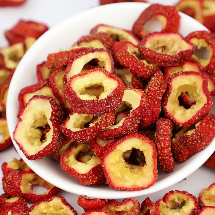 无核山楂干100g真正空心圈无添加泡茶新鲜特级去籽山楂干片圈