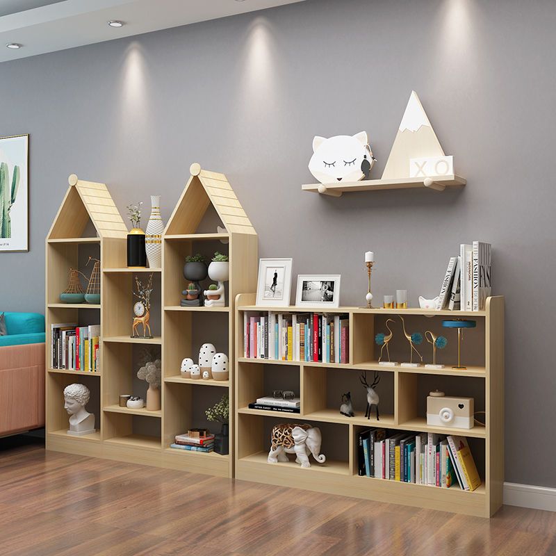 创意儿童书架落地书柜置物架实木小房子幼儿园宝宝绘本架松木定制