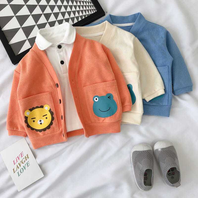 Baby's coat autumn clothes baby's clothes boy's spring cardigan children's spring top Korean version