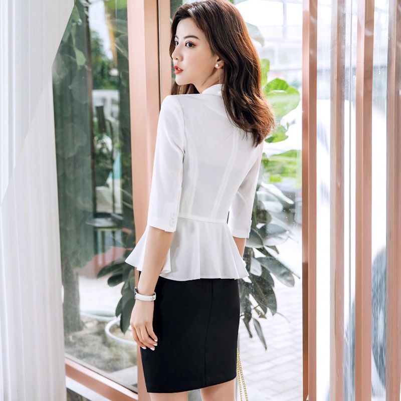 Professional suit female summer new celebrity small fragrance suit skirt fashion business formal dress beautician overalls
