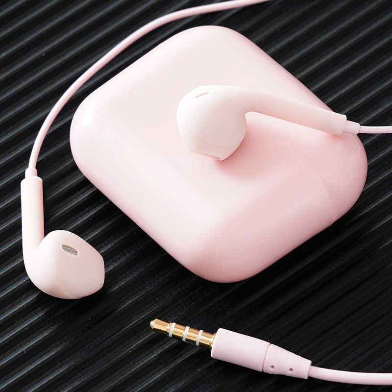 Earphone general Apple oppo Huawei vivo Xiaomi mobile phone high sound quality lovely wired earphone in ear earplug