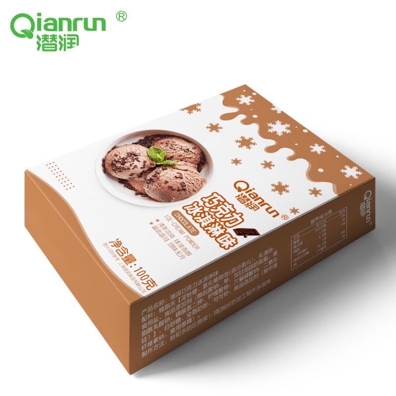 88435-潜润冰淇淋粉100g雪糕粉酸奶配料牛奶味自制家用冰激淋原材料盒装-详情图