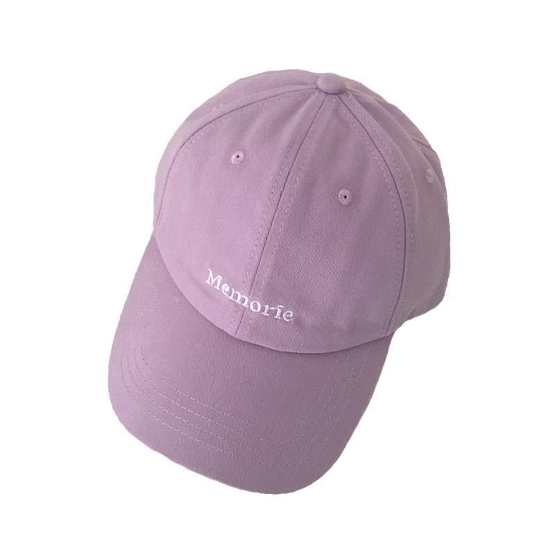 Konjac purple cap children's Korean version ins casual couple student memorie letter baseball cap men's fashion