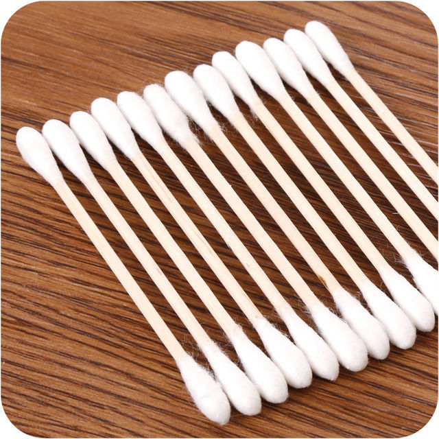 Colorful bear double head cotton swab take out the ear baby beauty make up cotton swab lipstick sanitary swab box
