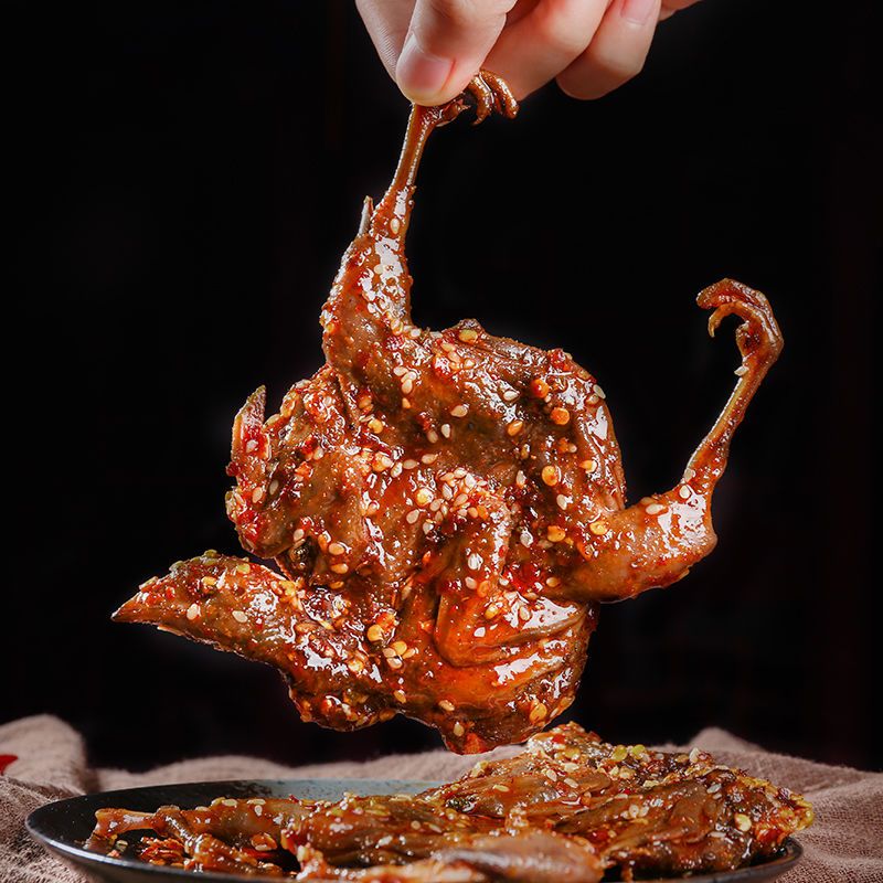 香辣鹌鹑即食网红麻辣零食小吃休闲食品肉制品熟食山东特产卤鹌鹑