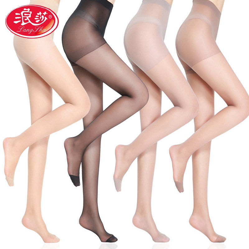 6 pairs of Longsha stockings female anti hook silk spring summer autumn thin one piece long tube black flesh color female base socks children
