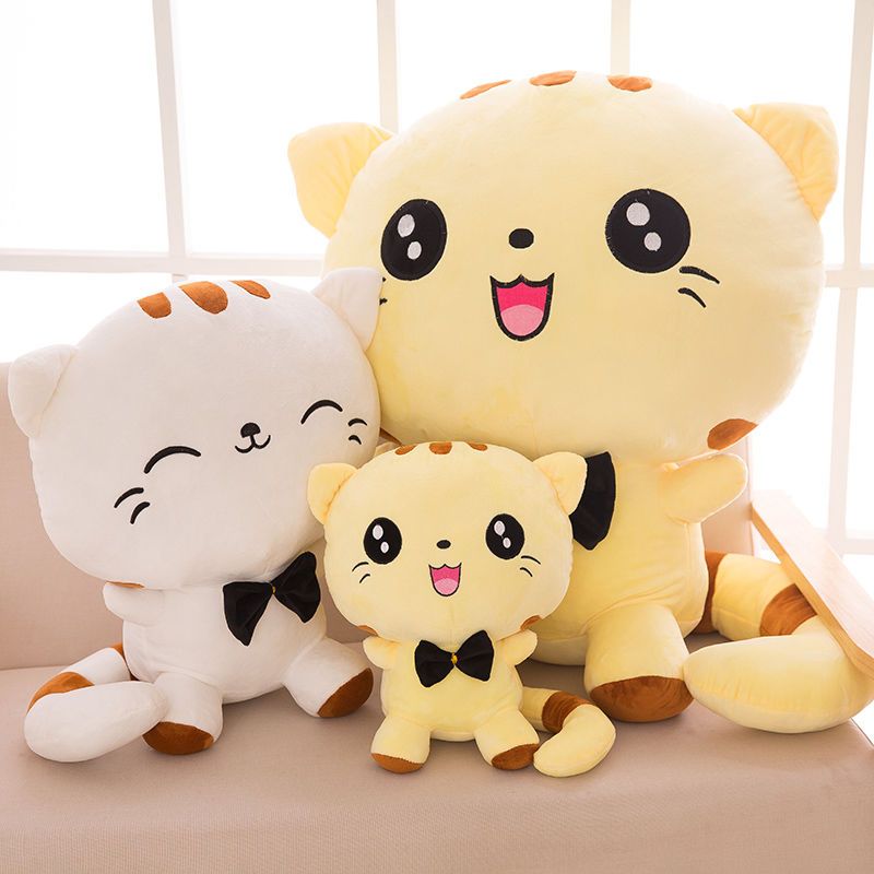 Cat PLUSH TOY CUTE cloth doll baby cuddle bear doll big size sleeping pillow girl on bed